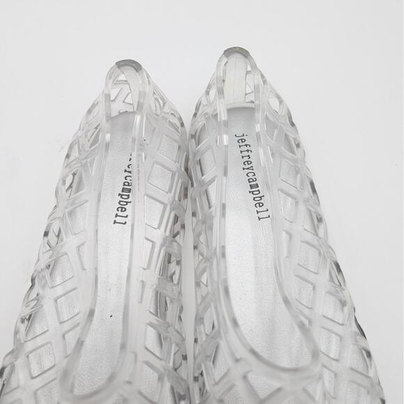 Jeffrey Campbell Jellz Slip-On Flat Shoes Women's Clear Silver Size US8 EU39 - Picture 11 of 12